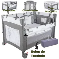 INFANTI - Cuna Corral Pack and Play Always Together Plomo
