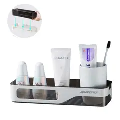 ELMEJORPRECIO - Organizador Repisa Desmontable con Escurridor y adhesivo Gris