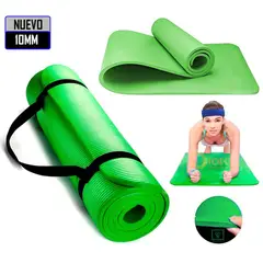 GENERICO - Mat de Yoga Pilates 10 mm Con Elástico Portátil