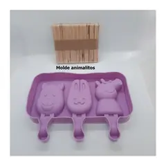 GENERICO - Molde de silicona para paletas - animalitos