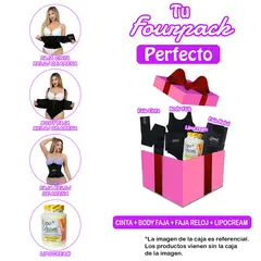 GENERICO - 1 Faja Cinta Más 1 Body Faja Más 1 Faja Reloj de Arena Más 1 Lipocream