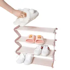 ELMEJORPRECIO - Zapatera Organizador De 4 Niveles Rosado