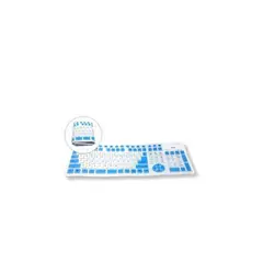 GENERICO - Teclado flexible impermeable usb st-2026 - blanco con azul