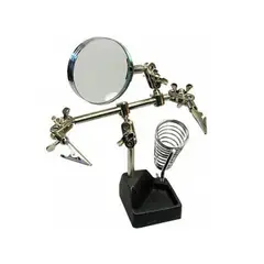 TAKEMA - Soporte sujetador con LUPA “tercera mano” - modelo ZD-10G