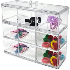 GENERICO - Organizador para maquillaje acrilico con tapa