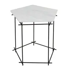 DECOR MESAS - Mesa Lateral de Mármol - Cross