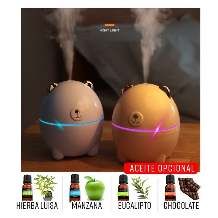 Humidificador difusor de aroma con luz led ultrasónico aromaterapia