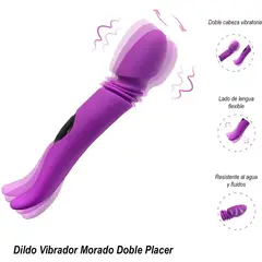 GENERICO - Vibrador morado doble placer