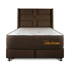 COLCHONES LATIN DREAMS - Dormitorio Adaya 2 Plz con Cajones + 2 Almohadas Visco + Protector