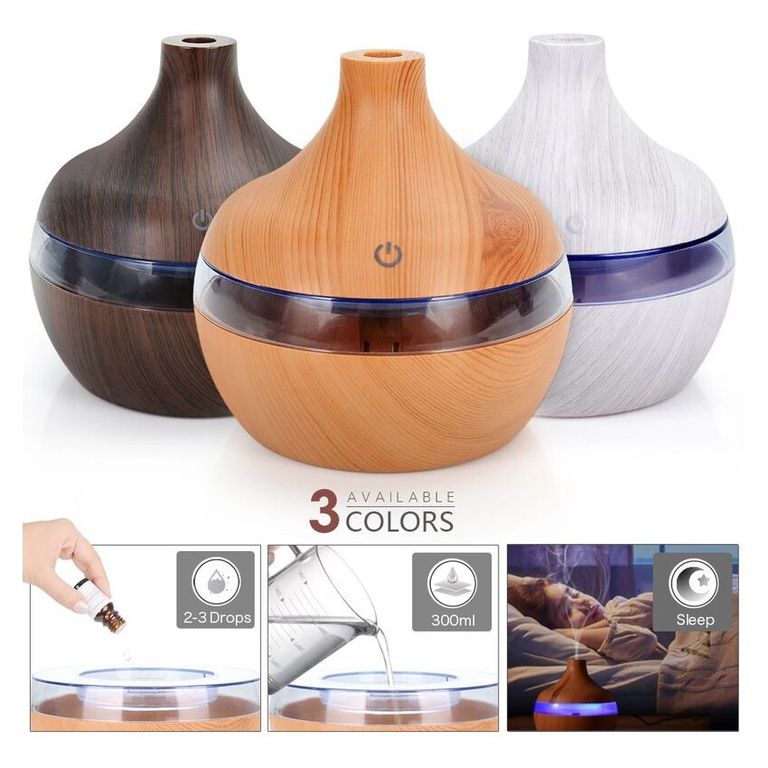 Humidificador ultrasónico purificador de aroma luces led