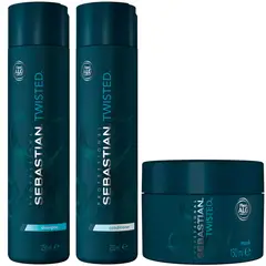 SEBASTIAN - Shampoo para Rizos 250ml Acondicionador Mascarilla Twisted