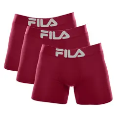 FILA - Pack x3 Bóxer Pretina Ancha Vino
