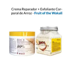 WOKALI - Crema Reparador - Exfoliante Corporal de Arroz - Fruit of the Wakali