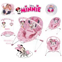 DISNEY - Mecedora bouncer minnie baby lux dots Rosa Claro