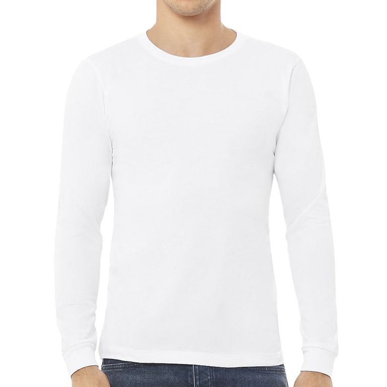 Polo Manga Larga Cuello Redondo - Blanco..