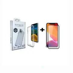 SPACE - Case Transparente Iphone 14 Pro Max + Mica de Vidrio