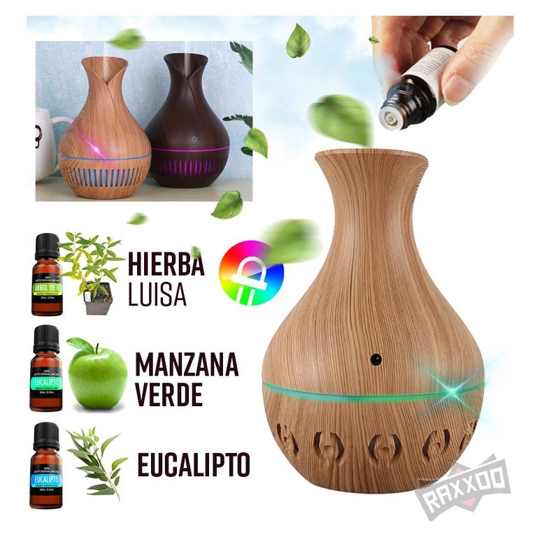 Humidificador difusor de aroma con luz led ultrasónico aromaterapia