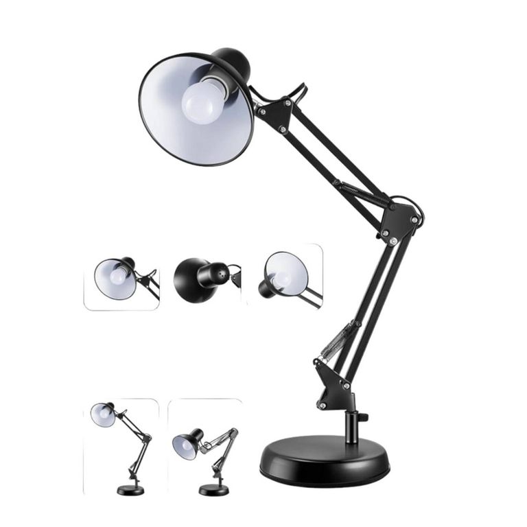 Lámpara Led Escritorio o Mesa Con Brazo Ajustable Regulable Negro