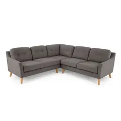 YOLODECORO - Sofá Esquinero Rufus 5 Cuerpos Gris Rinoceronte