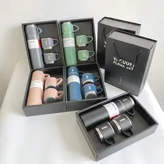 GENERICO - Set de 4 pz termo de acero inoxidable 500 ml taza