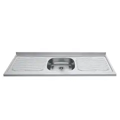 MADESA - Fregadero de Acero Inoxidable 150 cm x 52 cm