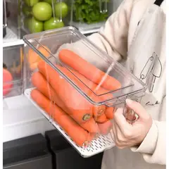 GENERICO - Taper organizador de refrigerador con asa y divisiones