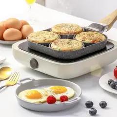 GENERICO - Sarten eco friendly antiadherente sartén con 4 divisiones