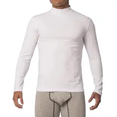 FILA - Polo Manga Larga Cuello Alto Blanco