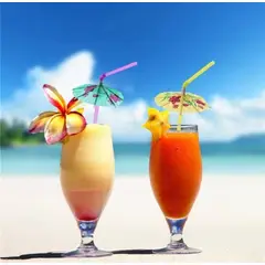 GENERICO - 100 SOMBRILLAS PARA TODO TIPO DE BEBIDAS Y POSTRES