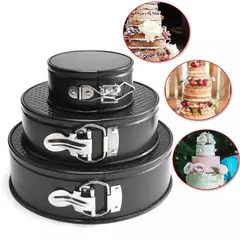 GENERICO - Set de 3 moldes desmontables antiherentes para reposteria