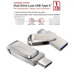 SANDISK - USB y USB-C Memoria Dual Drive Luxe 400Mbps 1TB