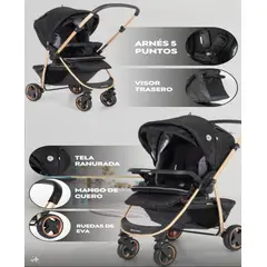 BABY HAPPY - Coche Plegable para Bebe ven Conmigo Negro