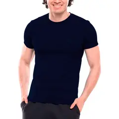 FILA - Polo Manga Corta Cuello Redondo Azul Marino.