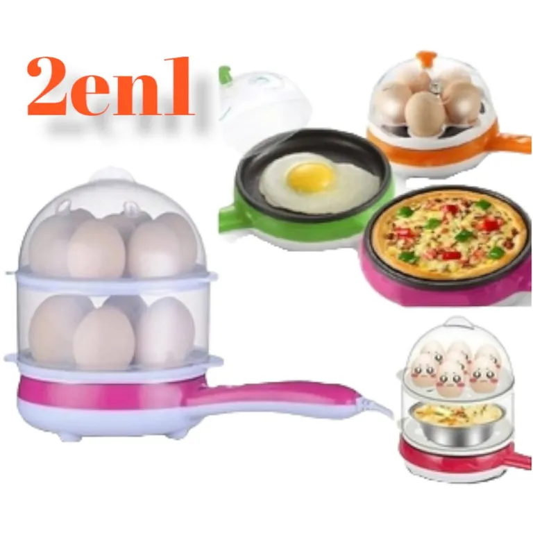 Hervidor y freidor de huevos electrico 2 en 1 multifuncional