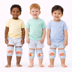 GENERICO - Rodilleras Ajustables Para Niño O Niña Celeste Malla Respirante Premium