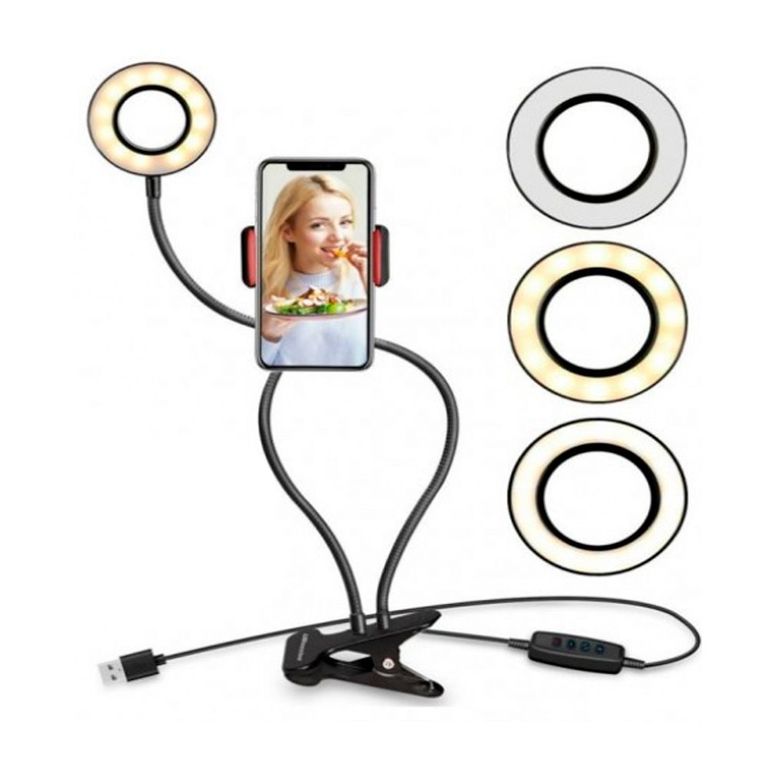 Lampara escritorio Luz LED 2 en 1 flexible para mesa