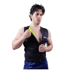 ARGYM - Chaleco Reductor Neotex para Hombre con Cierre Moldeador Térmico Deportivo