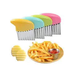 GENERICO - Cuchillo ondulado para papas fritas y vegetales de acero inoxidable