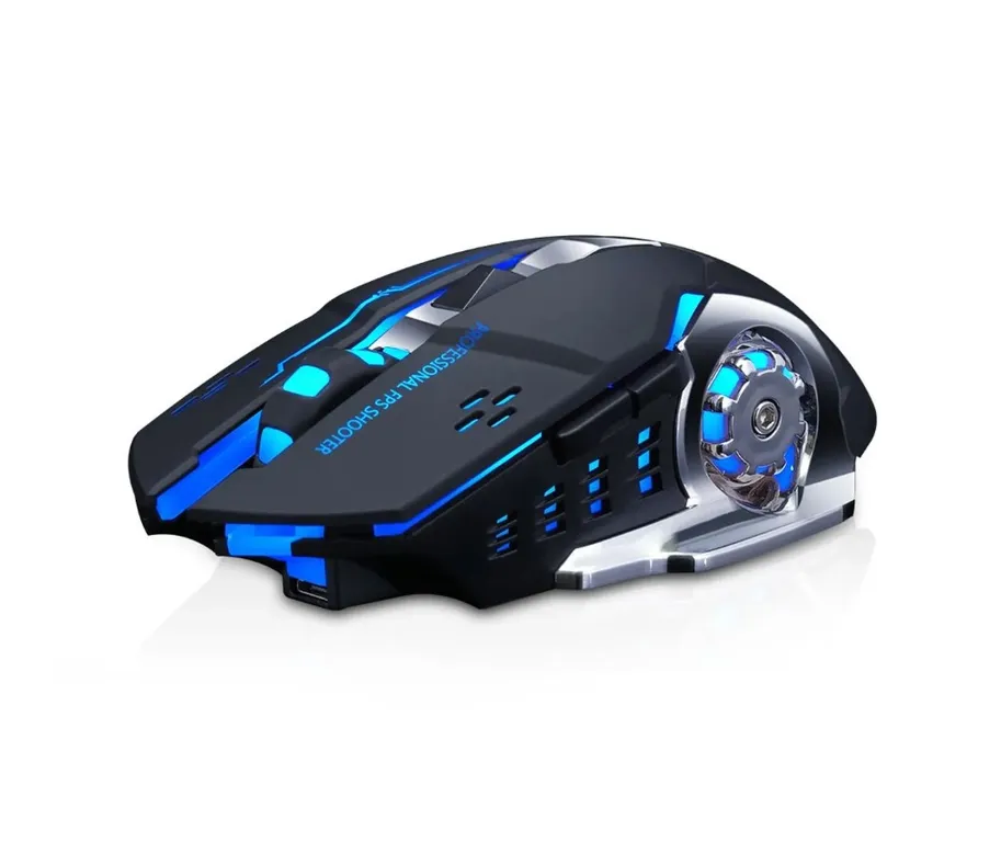 MOUSE GAMER INALAMBRICO RECARGABLE LUZ RGB -