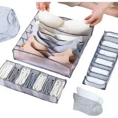 GENERICO - Pack de 3 organizadores de ropa interior plegables para cajones