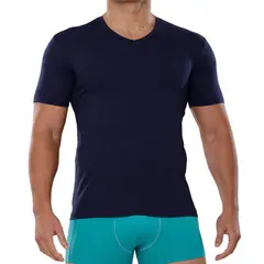 Fila - Polo Manga Corta Cuello V Azul marino