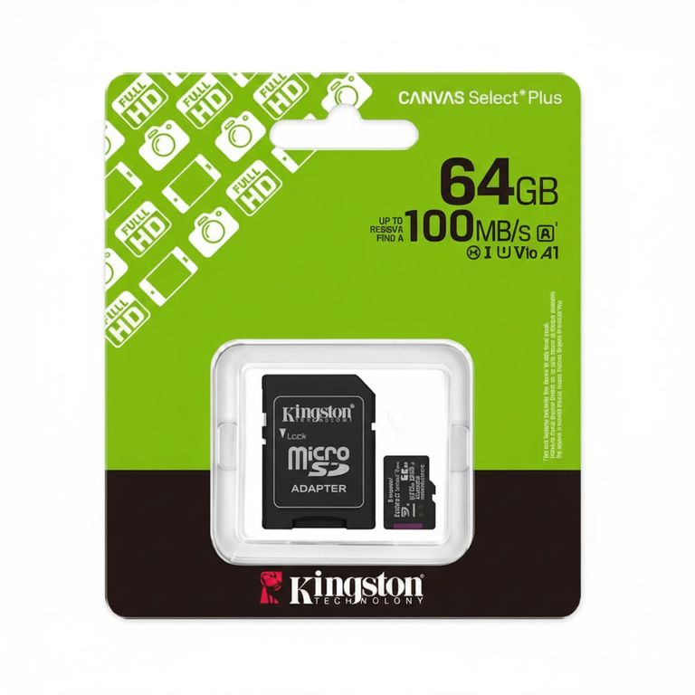 Memoria Microsd 64Gb 100MbS + Adaptador