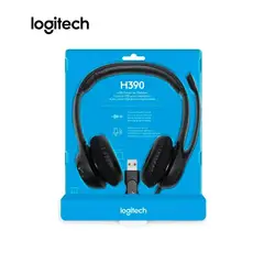 LOGITECH - Audífono H390 Negro Micro Cancelación De Ruido USB Negro
