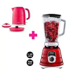 OSTER - Licuadora 1-25L - Hervidor Electrico 1-7Lt