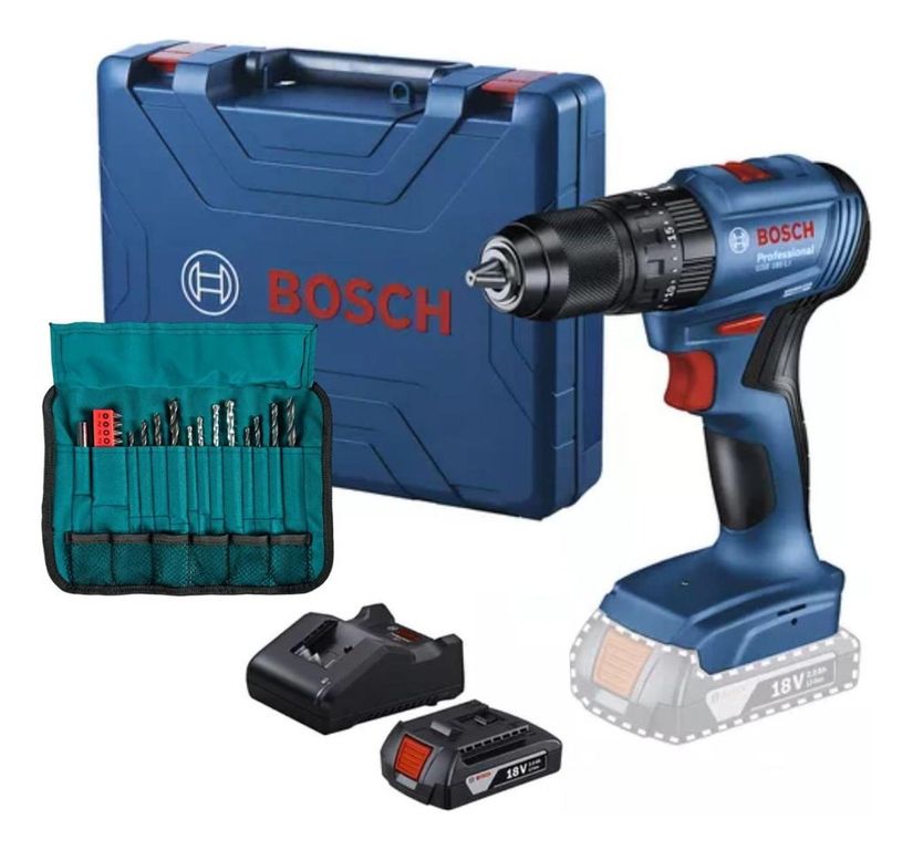 Taladro Percutor GSB 185-LI Brushless + 1 Bat 2Ah 1 Cargador