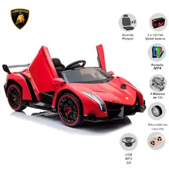 LAMBORGHINI - Auto a Batería Para Niños «VENEN0» RED