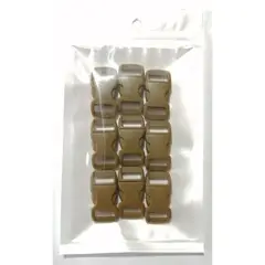 GENERICO - 9 hebilla broche plástico para paracord beige 30 x 15 mm