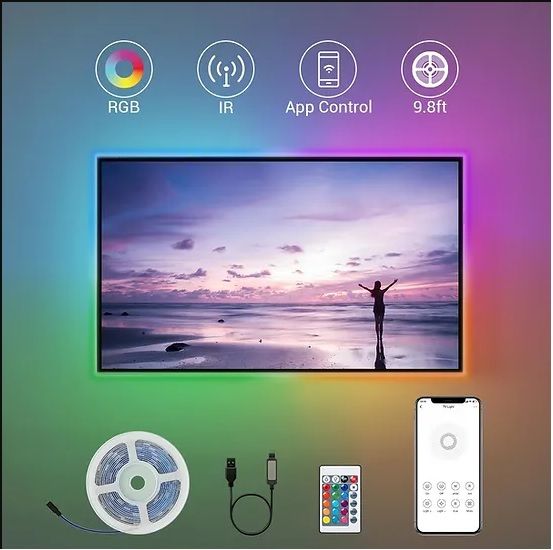 Tira Led Rgb 3 Metros Ir Compatible Alexa Y Google no Goove