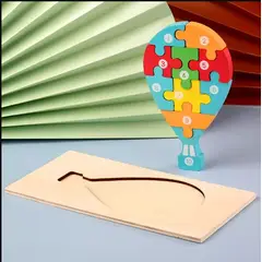 GENERICO - Rompecabezas 3D en madera educativos para Niños - Globo