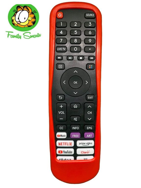 Funda para Control Remoto para televisor Smart Hisense EN2I30H Rojo